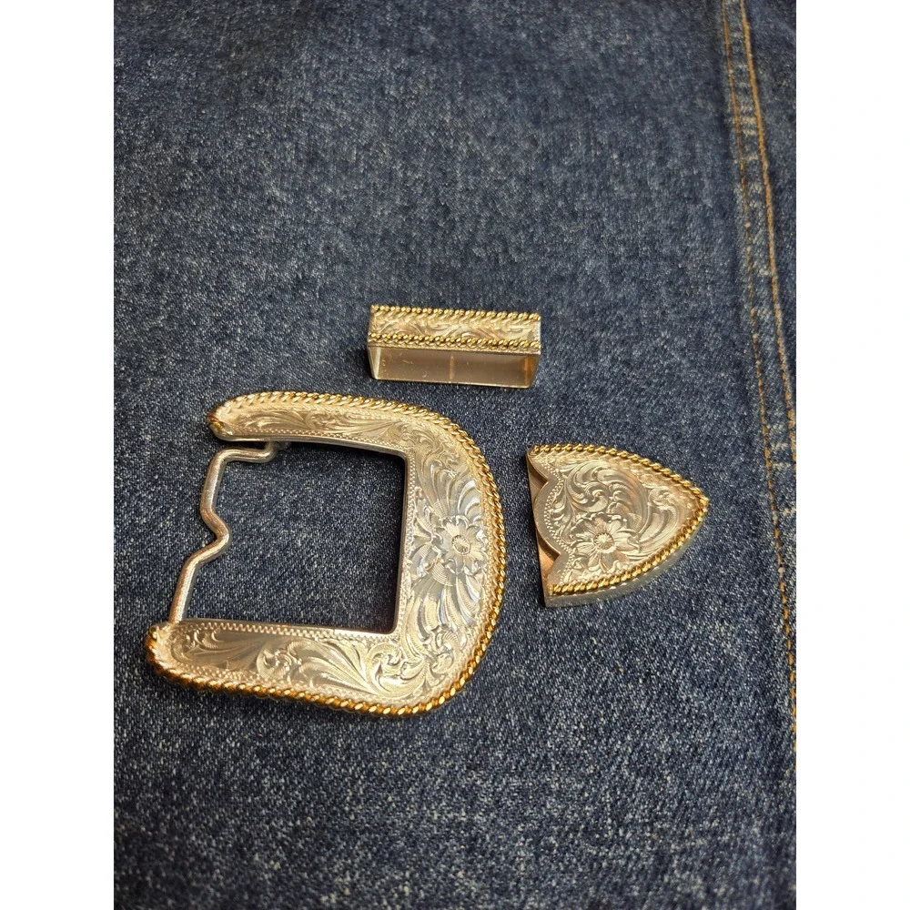 Montana Silversmiths Women's Western Belt Buckle Trio Set Tip Keeper NWOT